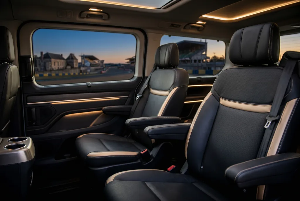 Van VTC Le Mans - Ford Tourneo intérieur sièges cuir