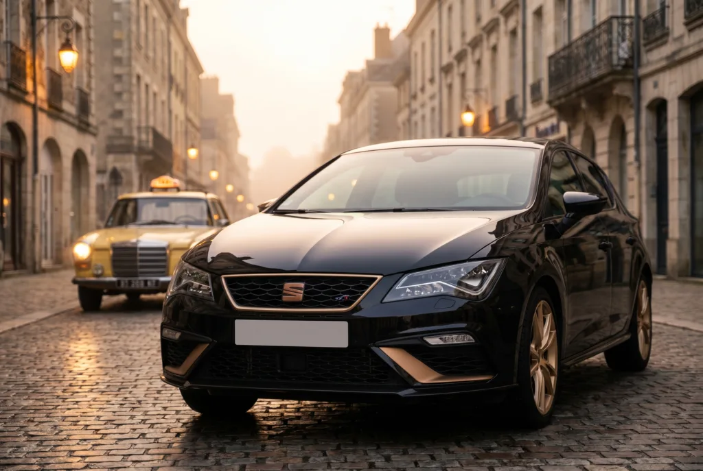VTC vs taxi Le Mans - Cupra noire centre urbain